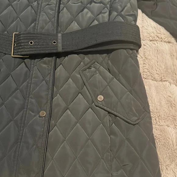 Ralph Lauren Quilted Dark Green Hooded Jacket